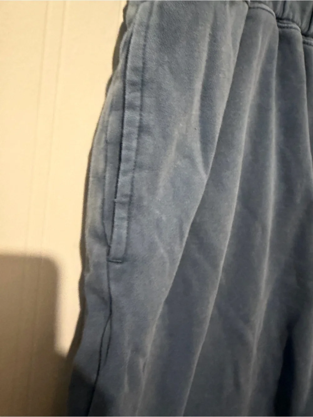 American Eagle Womens Barrel leg Casual Elastic-Waist Blue Pants XL